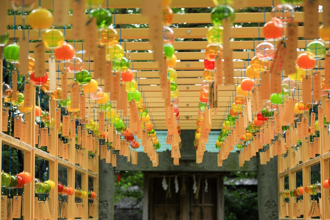 Arahito Shrine Wind Chime Corridor