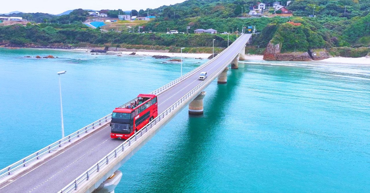 Shimonoseki Open-top Bus Kaku Shima Line Kanmonkaikyo Line