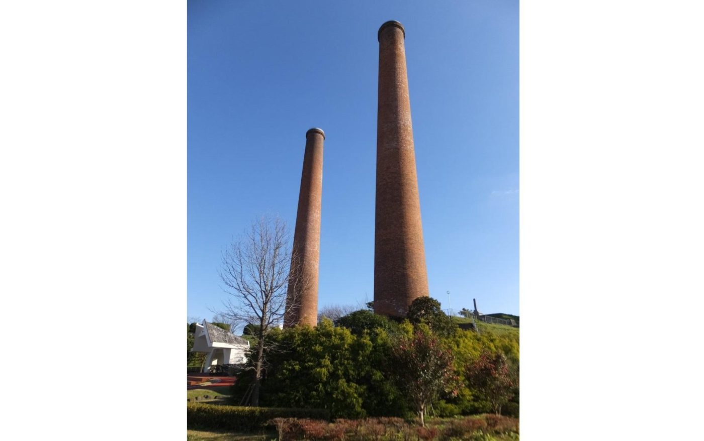 Former Mitsui Tagawa Mine Ita Pit Chimneys